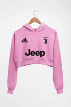 Load image into Gallery viewer, Juventus F.C. 2021-22 Crop HOODIE FOR WOMEN-Light Baby Pink-Ektarfa.online
