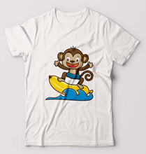 Load image into Gallery viewer, Monkey Banana T-Shirt for Men-White-Ektarfa.online

