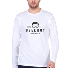 Load image into Gallery viewer, Geek Full Sleeves T-Shirt for Men-White-Ektarfa.online
