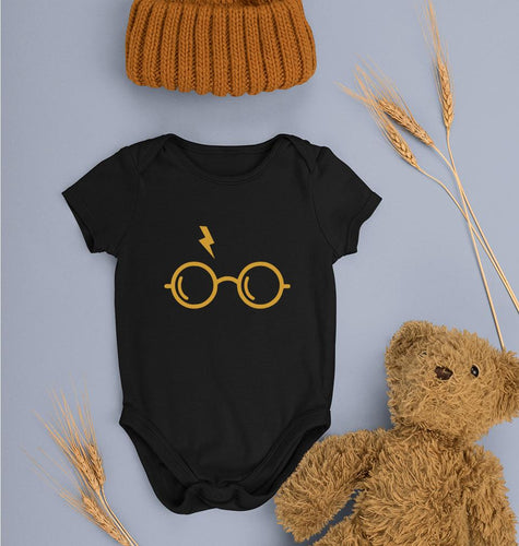 Harry Potter Kids Romper For Baby Boy/Girl-0-5 Months(18 Inches)-Black-Ektarfa.online
