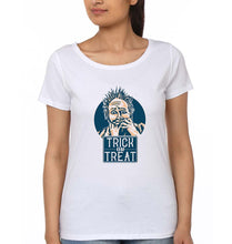 Load image into Gallery viewer, Trick or Treat T-Shirt for Women-XS(32 Inches)-White-Ektarfa.online
