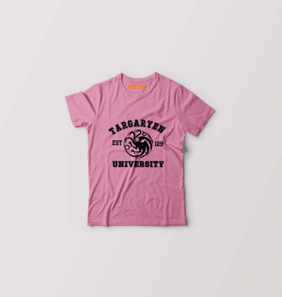 House Targaryen (GOT) Kids T-Shirt for Boy/Girl-Pink-Ektarfa.online