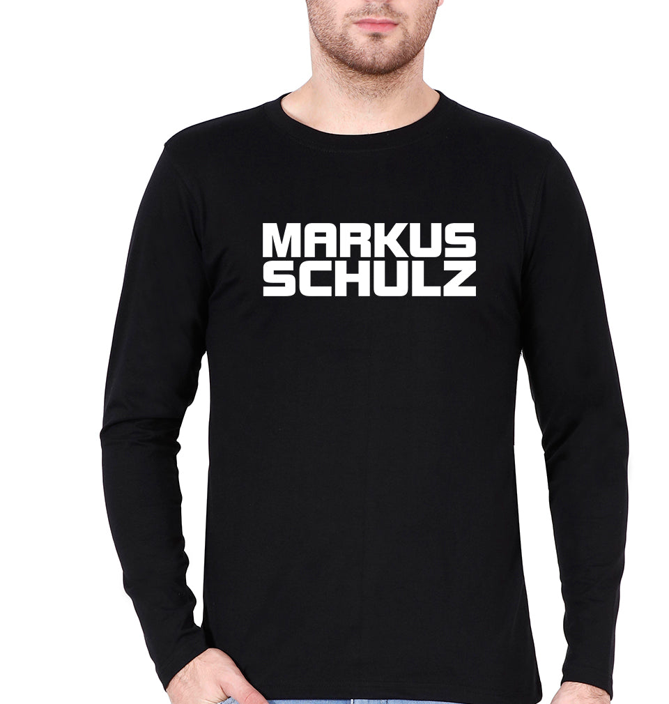 Markus Schulz Full Sleeves T-Shirt for Men-Black-Ektarfa.online
