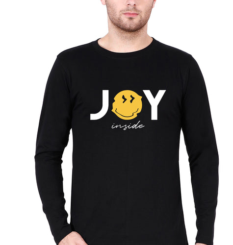 Joy Emoji Full Sleeves T-Shirt for Men-Black-Ektarfa.online