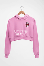 Load image into Gallery viewer, A.C. Milan 2021-22 Crop HOODIE FOR WOMEN-Light Baby Pink-Ektarfa.online
