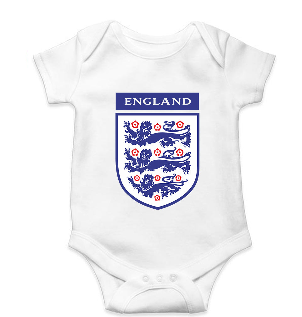 England Football Kids Romper For Baby Boy/Girl-0-5 Months(18 Inches)-White-Ektarfa.online