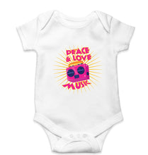 Load image into Gallery viewer, Psychedelic Music Peace Love Kids Romper For Baby Boy/Girl-0-5 Months(18 Inches)-White-Ektarfa.online
