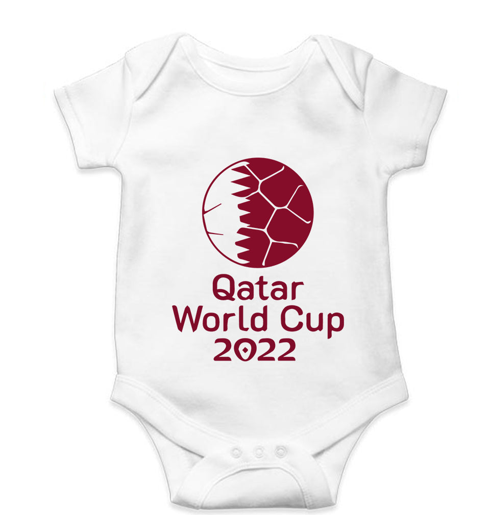 FIFA World Cup Qatar 2022 Kids Romper For Baby Boy/Girl-0-5 Months(18 Inches)-White-Ektarfa.online