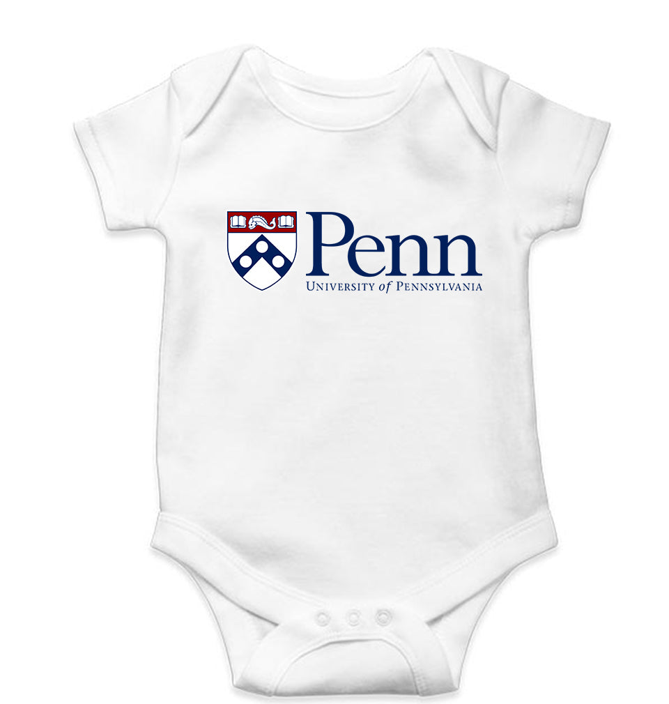 University of Pennsylvania Kids Romper Kids Romper For Baby Boy/Girl-0-5 Months(18 Inches)-White-Ektarfa.online