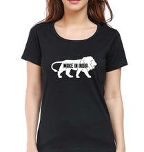 Load image into Gallery viewer, Make in India T-Shirt for Women-Black-Ektarfa.online
