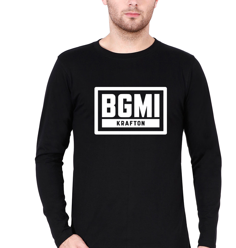 Battlegrounds Mobile India (BGMI) Full Sleeves T-Shirt for Men-Black-Ektarfa.online