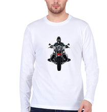 Load image into Gallery viewer, Biker Full Sleeves T-Shirt for Men-White-Ektarfa.online
