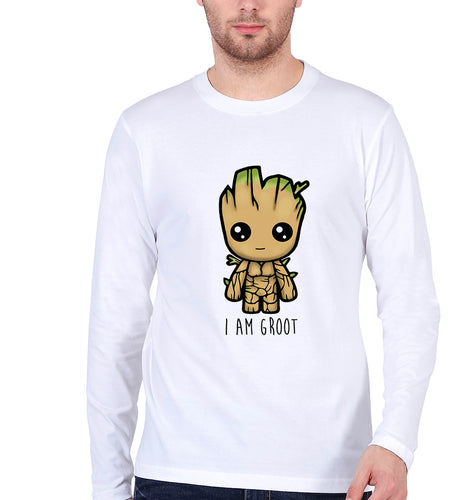 Groot Full Sleeves T-Shirt for Men-White-Ektarfa.online