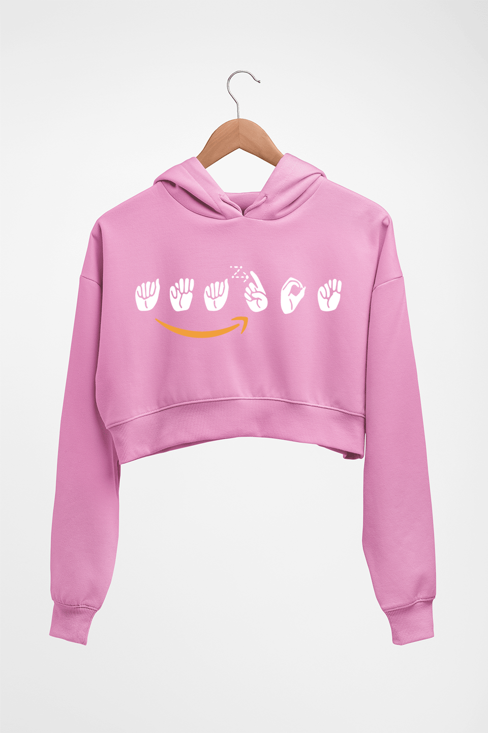 Amazon Crop HOODIE FOR WOMEN-Light Baby Pink-Ektarfa.online