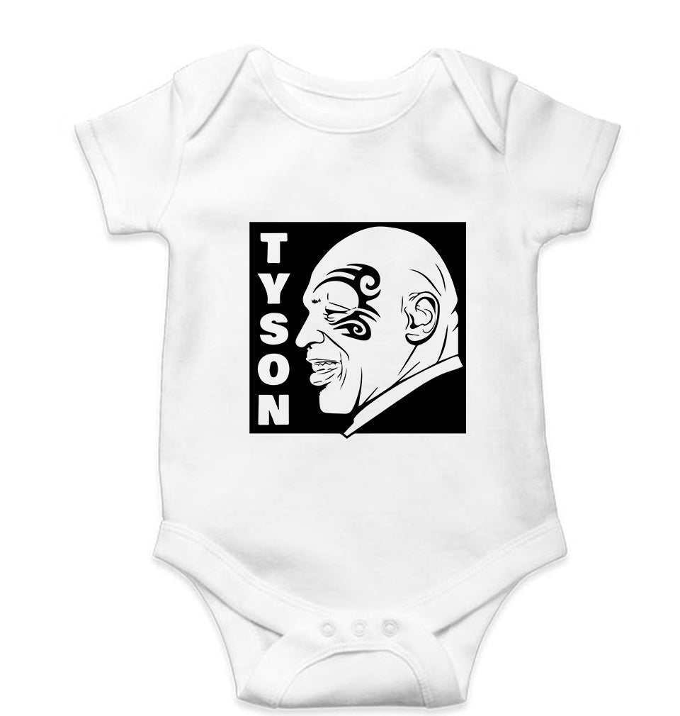 Mike Tyson Kids Romper For Baby Boy/Girl-0-5 Months(18 Inches)-White-Ektarfa.online