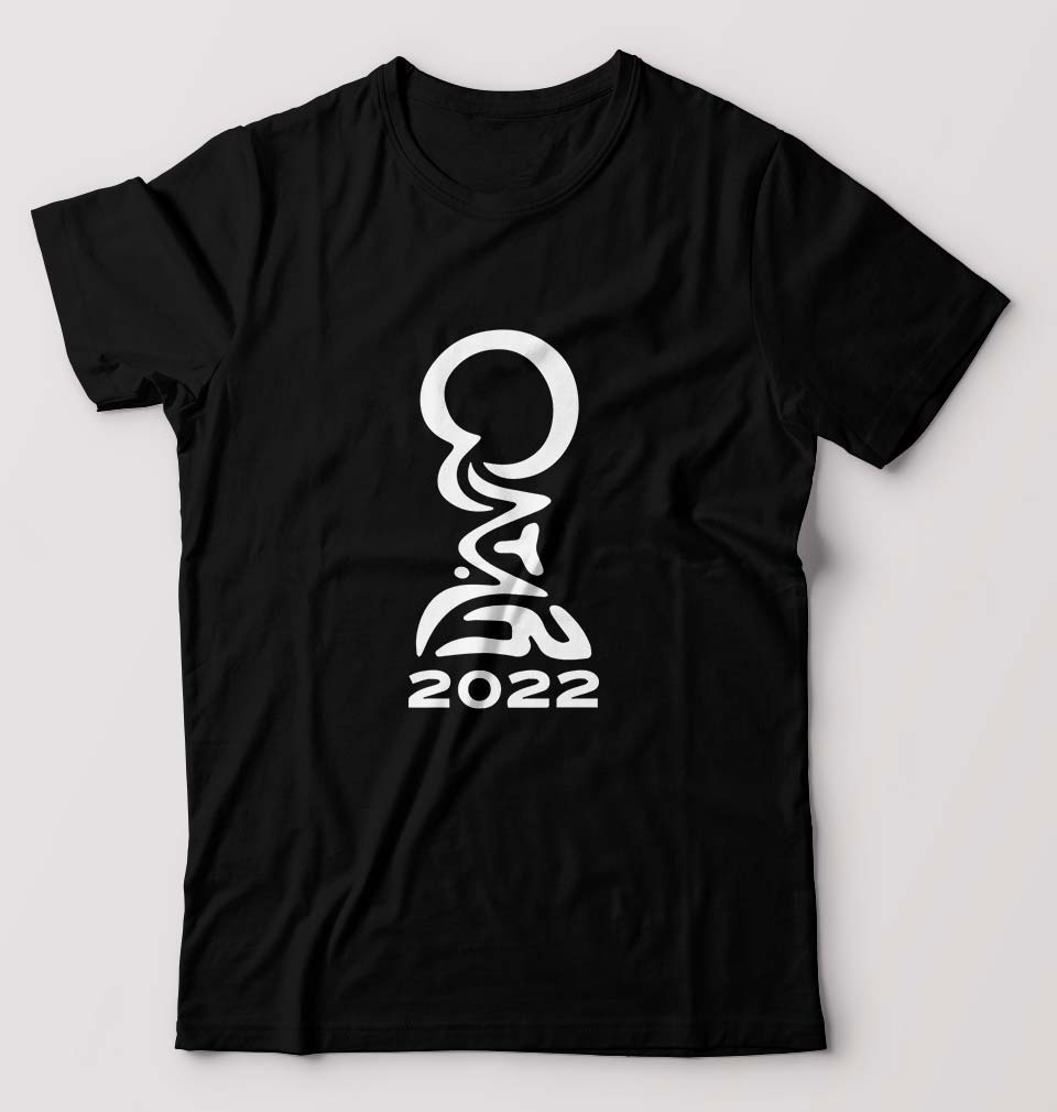 FIFA World Cup Qatar 2022 T-Shirt for Men-S(38 Inches)-Black-Ektarfa.online
