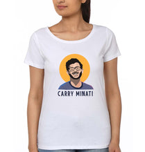 Load image into Gallery viewer, CarryMinati(Ajey Nagar) T-Shirt for Women-XS(32 Inches)-White-Ektarfa.online
