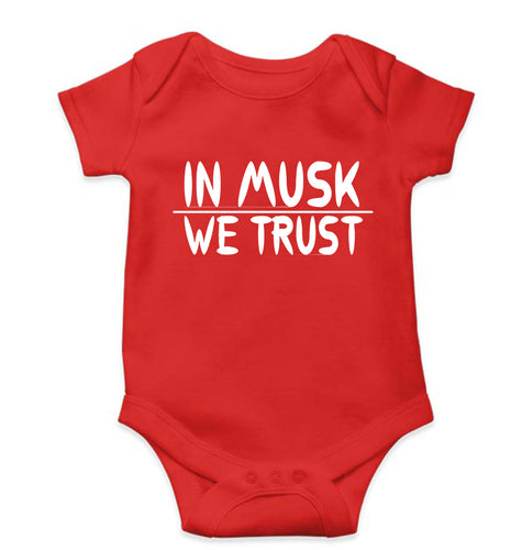 Elon Musk Kids Romper For Baby Boy/Girl-0-5 Months(18 Inches)-Red-Ektarfa.online