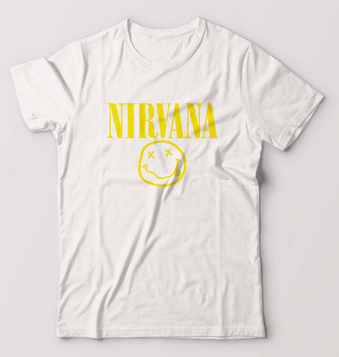 Nirvana T-Shirt for Men-S(38 Inches)-White-Ektarfa.online