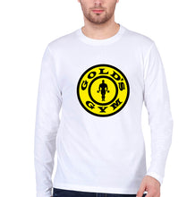 Load image into Gallery viewer, Gold&#39;s Gym Full Sleeves T-Shirt for Men-S(38 Inches)-White-Ektarfa.online
