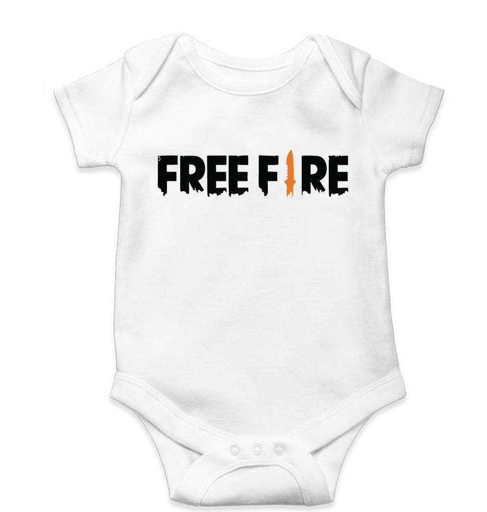 Free Fire Kids Romper For Baby Boy/Girl-0-5 Months(18 Inches)-White-Ektarfa.online