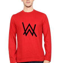 Load image into Gallery viewer, Alan Walker Full Sleeves T-Shirt for Men-Red-Ektarfa.online

