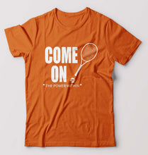 Load image into Gallery viewer, Tennis T-Shirt for Men-S(38 Inches)-Orange-Ektarfa.online
