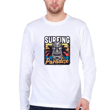 Load image into Gallery viewer, Surfing California Full Sleeves T-Shirt for Men-S(38 Inches)-White-Ektarfa.online
