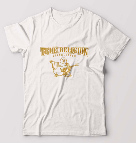 True Religion T-Shirt for Men-S(38 Inches)-White-Ektarfa.online