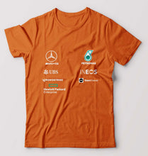 Load image into Gallery viewer, Mercedes AMG Petronas F1 2022 Team T-Shirt for Men-S(38 Inches)-Orange-Ektarfa.online
