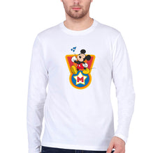 Load image into Gallery viewer, Mickey Mouse Full Sleeves T-Shirt for Men-White-Ektarfa.online
