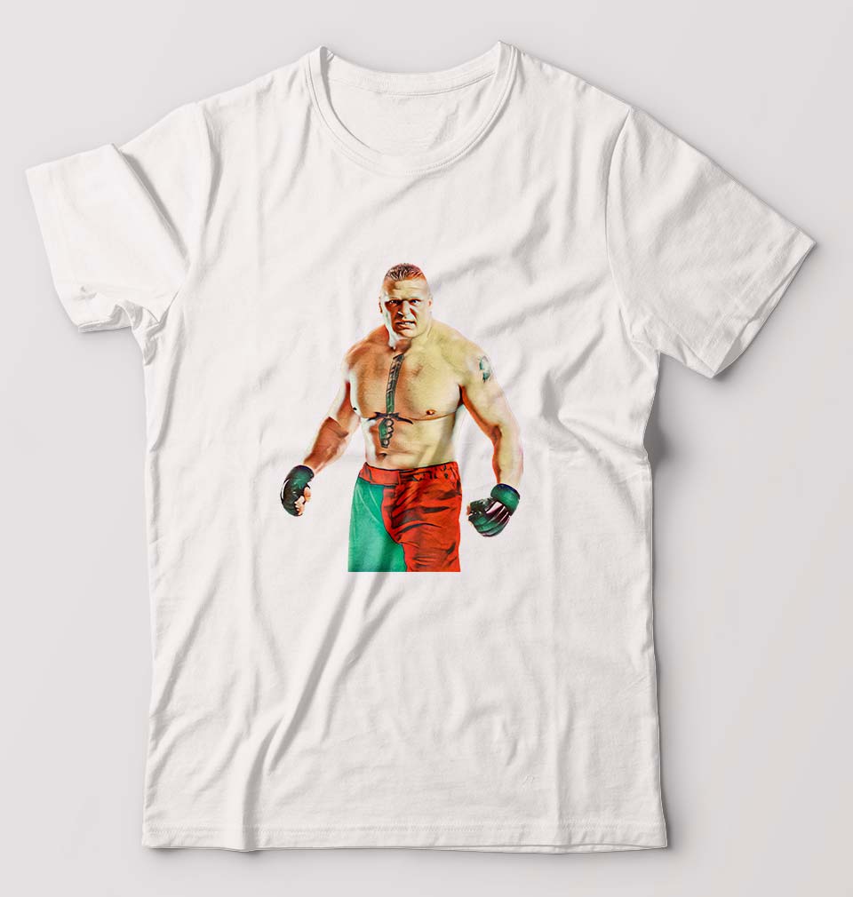 Brock Lesnar (WWE) T-Shirt for Men-White-Ektarfa.online
