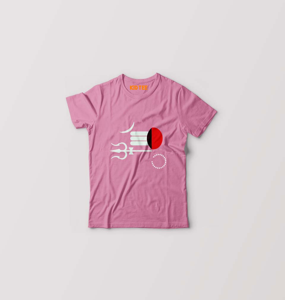 Mahakal Mahadev Bholenath Shiva Shivji Kids T-Shirt for Boy/Girl-Pink-Ektarfa.online