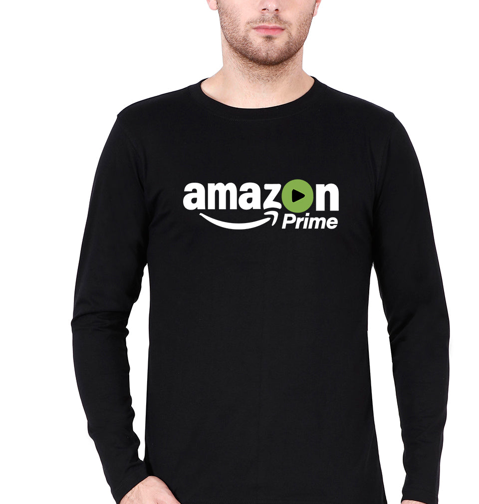 Amazon Prime Full Sleeves T-Shirt for Men-Black-Ektarfa.online