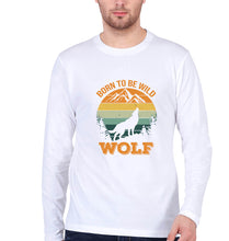 Load image into Gallery viewer, Wolf Full Sleeves T-Shirt for Men-White-Ektarfa.online
