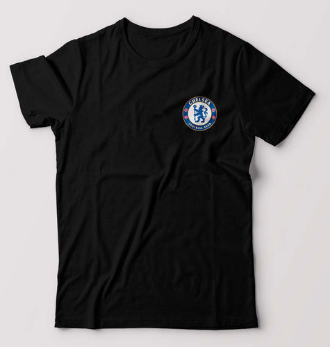 Chelsea Logo T-Shirt for Men-S(38 Inches)-Black-Ektarfa.online
