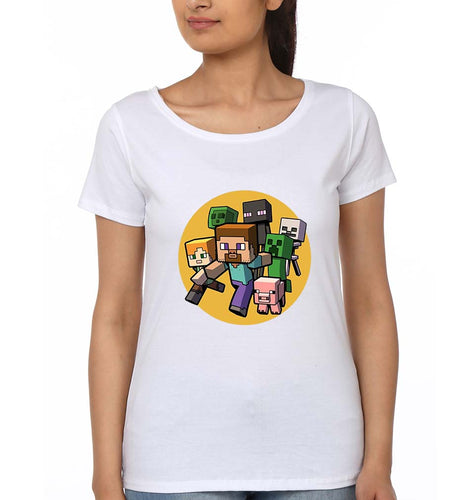 Minecraft T-Shirt for Women-White-Ektarfa.online