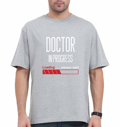 Doctor in progress Oversized T-Shirt for Men-Grey-Ektarfa.online