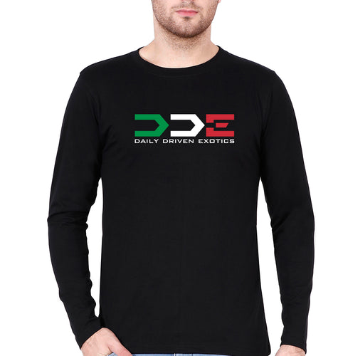 Daily Driven Exotics (DDE) Full Sleeves T-Shirt for Men-Black-Ektarfa.online