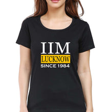 Load image into Gallery viewer, IIM Lucknow T-Shirt for Women-XS(32 Inches)-Black-Ektarfa.online
