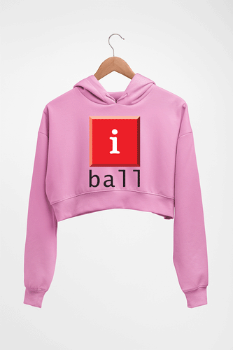 I Ball Crop HOODIE FOR WOMEN-Light Baby Pink-Ektarfa.online