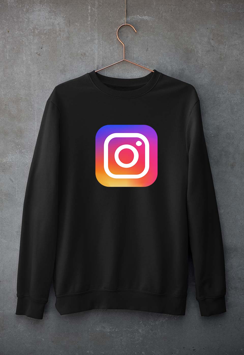 Instagram Unisex Sweatshirt for Men/Women-Black-Ektarfa.online