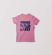 Load image into Gallery viewer, Young Wild Free Kids T-Shirt for Boy/Girl-Pink-Ektarfa.online
