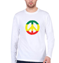 Load image into Gallery viewer, Bob Marley Peace Full Sleeves T-Shirt for Men-White-Ektarfa.online
