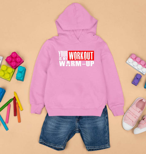 Gym Kids Hoodie for Boy/Girl-Light Baby Pink-Ektarfa.online