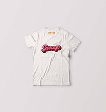 Load image into Gallery viewer, Savage Kids T-Shirt for Boy/Girl-0-1 Year(20 Inches)-White-Ektarfa.online
