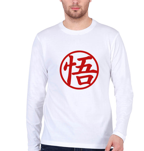 Goku Full Sleeves T-Shirt for Men-White-Ektarfa.online