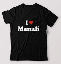 Load image into Gallery viewer, I Love Manali T-Shirt for Men-Black-Ektarfa.online
