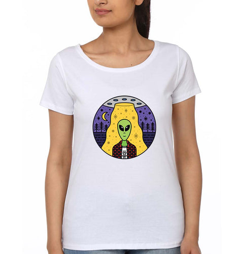 Alien T-Shirt for Women-White-Ektarfa.online