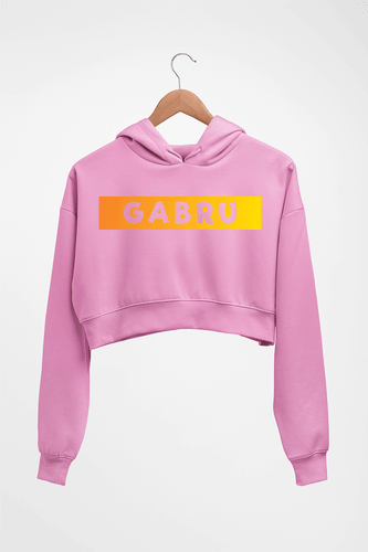 Gabru Crop HOODIE FOR WOMEN-Light Baby Pink-Ektarfa.online